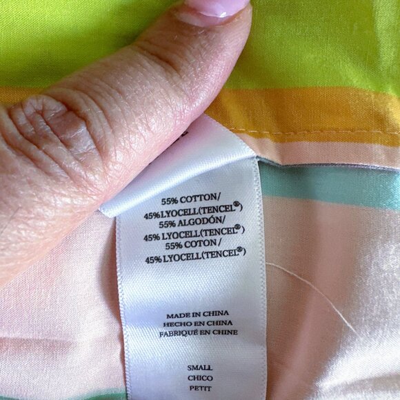 RAILS Carmen Guava Striped Multicolor Smocked Mini Dress Size Small NWT - Picture 7 of 7